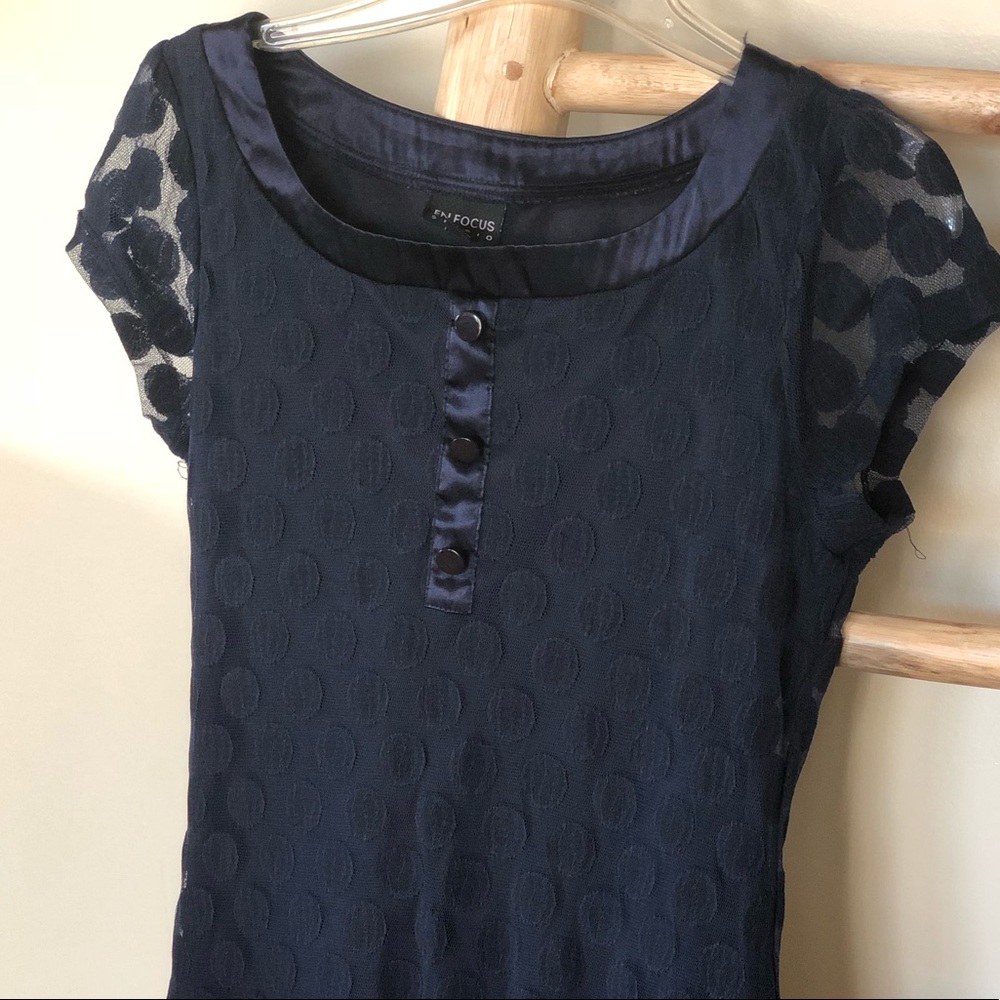 Blue polka dot dress - sz 8